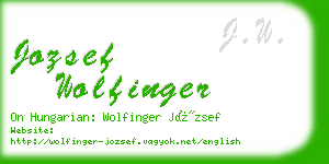 jozsef wolfinger business card